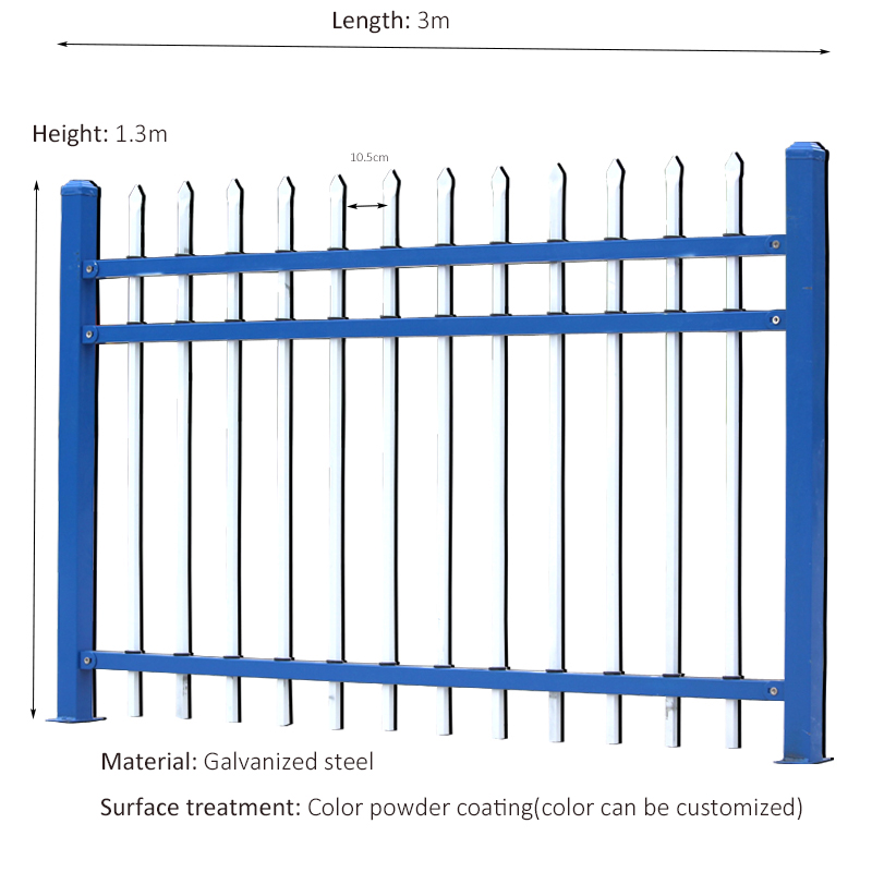 Steel garden fence 